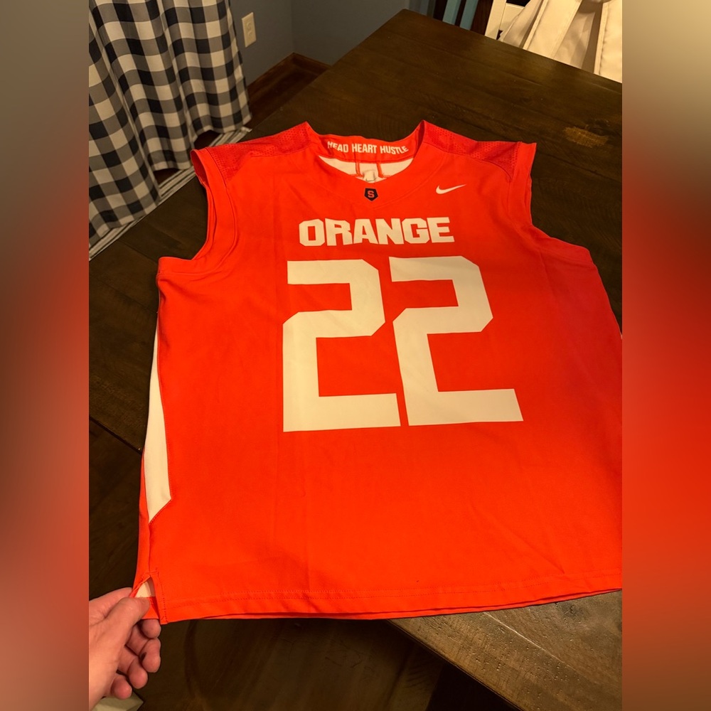 Nike Orange and White Men's Jersey